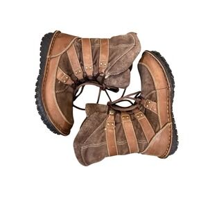 Sorel Kaya Brown Thinsulate Suede Leather Winter Lace Up Boots Women's Sz US 7